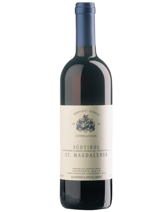 Fles van een St. Magdalener Unterganzner Bolzano